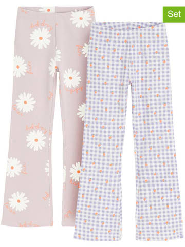 COOL CLUB 2er-Set: Leggings in Lila/ Beige