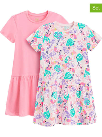 COOL CLUB 2-delige set: jurken roze/lichtroze/turquoise