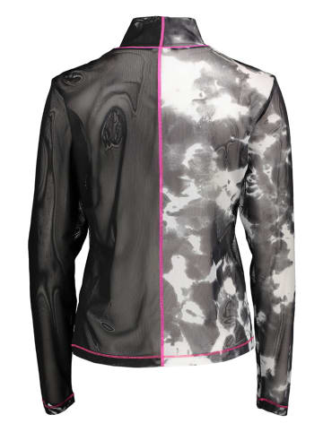 Nike Trainingsshirt "Patchwork Dyed" in Schwarz/ Weiß/ Pink