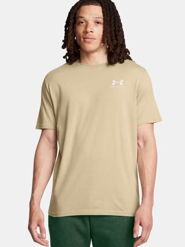 Under Armour Koszulka "Sport Style" w kolorze beżowym