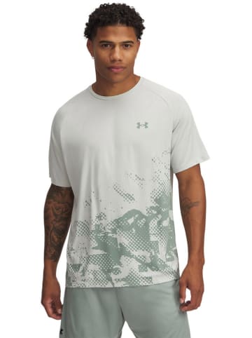Under Armour Trainingsshirt in Weiß/ Khaki