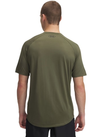 Under Armour Trainingsshirt in Khaki/ Schwarz