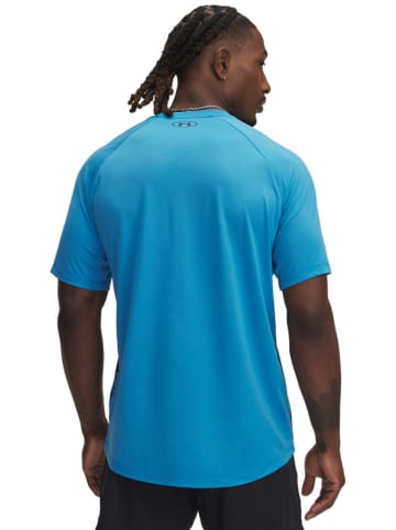 Under Armour Trainingsshirt in Hellblau/ Dunkelblau