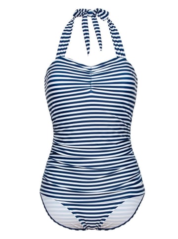 Pussy Deluxe Badpak donkerblauw/wit