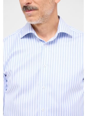 Eterna Blouse - slim fit - lichtblauw/wit