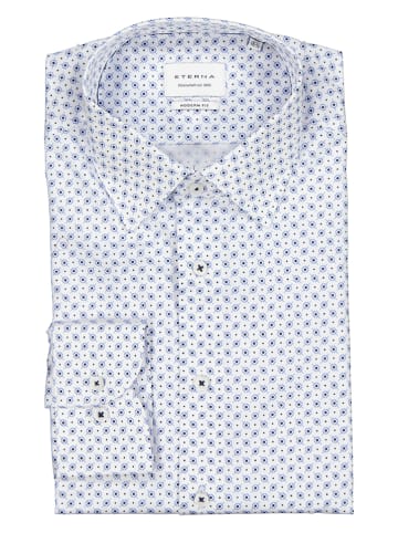Eterna Hemd - Modern fit - in Weiß/ Blau