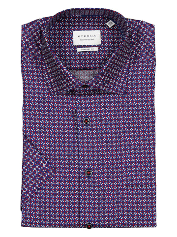 Eterna Blouse - comfort fit - rood/blauw