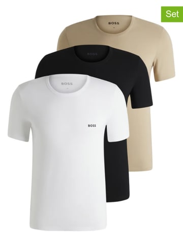 Hugo Boss Underwear 3-delige set: shirts donkerblauw/zwart/beige