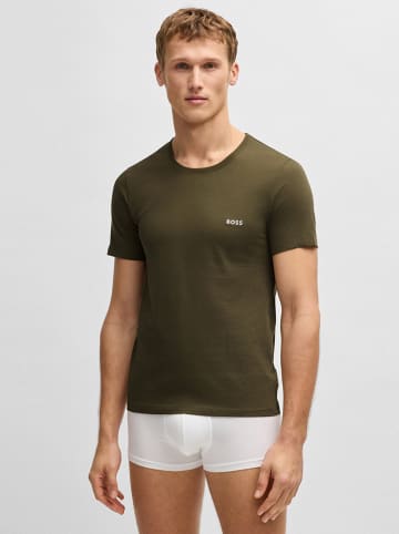 Hugo Boss Underwear Koszulki (3 szt.) w kolorze granatowym, białym i oliwkowym