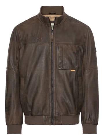 Camel Active Lederjacke in Dunkelbraun