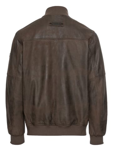 Camel Active Lederjacke in Dunkelbraun