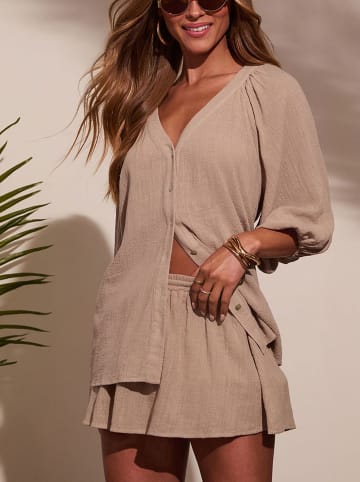 Milan Kiss Bluse in Hellbraun