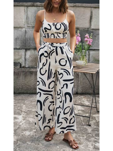 Milan Kiss 2tlg. Outfit in Creme/ Schwarz