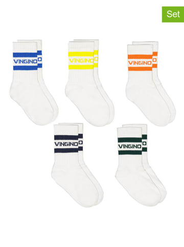Vingino 5er-Set: Socken in Weiß/ Bunt