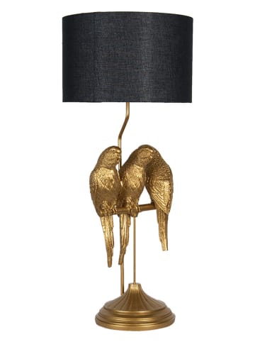 Clayre & Eef Tischleuchte in Gold/ Schwarz - (H)79 x Ø 33 cm