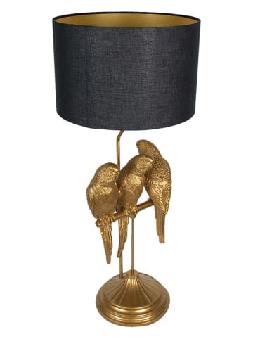 Clayre & Eef Tischleuchte in Gold/ Schwarz - (H)79 x Ø 33 cm