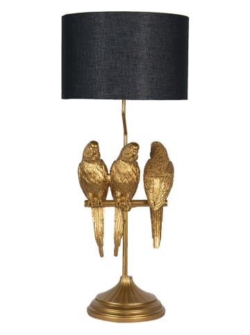 Clayre & Eef Tischleuchte in Gold/ Schwarz - (H)79 x Ø 33 cm