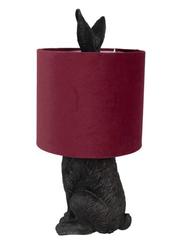 Clayre & Eef Lampa stołowa w kolorze czarno-czerwonym - wys. 43 x Ø 20 cm