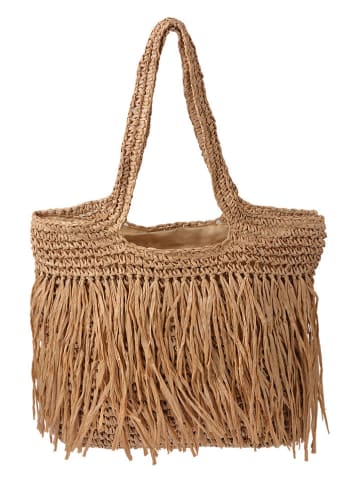 Clayre & Eef Schultertasche in Hellbraun - (B)42 x (H)42 x (T)1 cm