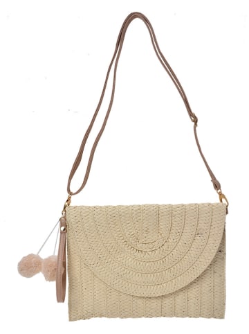 Clayre & Eef Umhängetasche in Beige - (B)27 x (H)20 x (T)3 cm