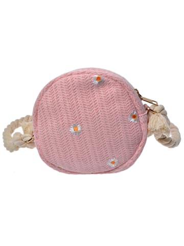 Clayre & Eef Umhängetasche in Rosa - Ø 15 cm