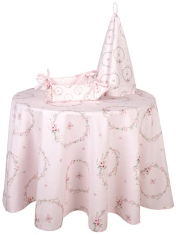 Clayre & Eef Tischdecke in Rosa - Ø 170 cm
