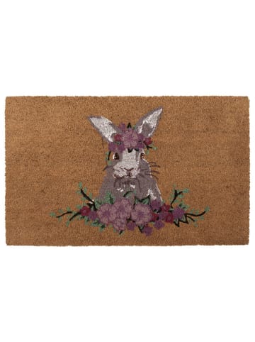 Clayre & Eef Kokos-Fußmatte in Hellbraun - (L)75 x (B)45 cm