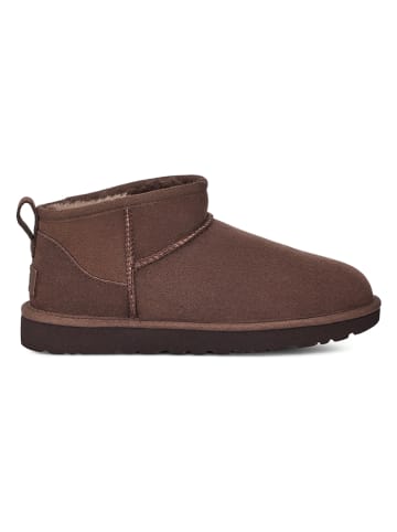UGG Enkelboots met lamsvacht donkerbruin