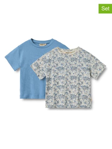 Wheat 2er-Set: Shirts in Hellblau/ Weiß