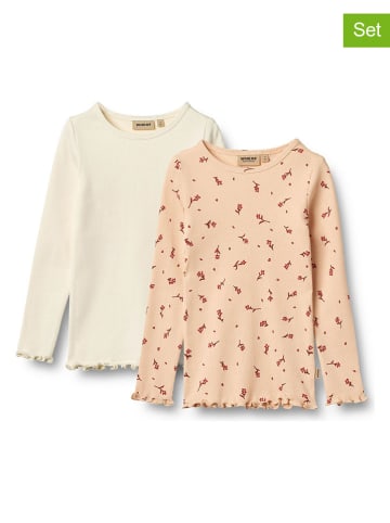 Wheat 2er-Set: Longsleeves "Ida" in Orange/ Creme