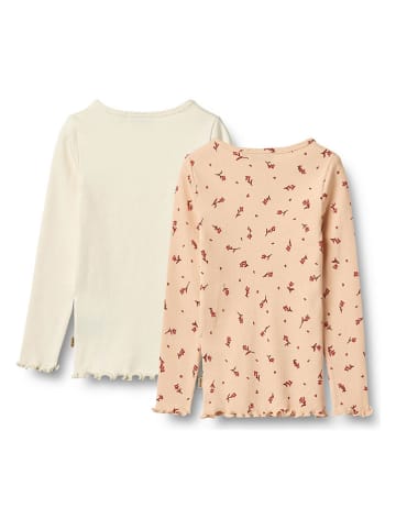 Wheat 2er-Set: Longsleeves "Ida" in Orange/ Creme