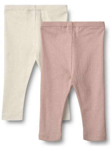 Wheat 2er-Set: Leggings "Jules" in Creme/ Rosa