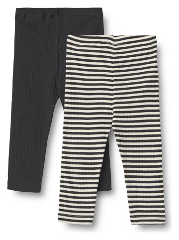Wheat 2er-Set: Leggings "Jules" in Schwarz/ Creme
