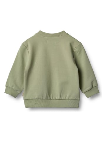 Wheat Sweatshirt "Carly" in Grün/ Creme