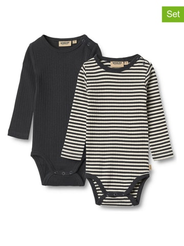 Wheat 2er-Set: Bodys "Spencer" in Anthrazit/ Creme