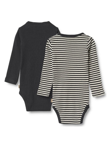 Wheat 2er-Set: Bodys "Spencer" in Anthrazit/ Creme