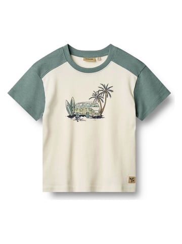 Wheat Shirt "Hector" in Weiß/ Grün