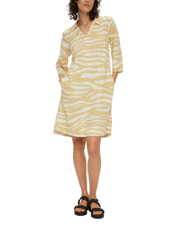 S.OLIVER RED LABEL Kleid in Beige/ Weiß