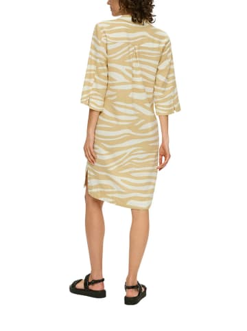 S.OLIVER RED LABEL Kleid in Beige/ Weiß