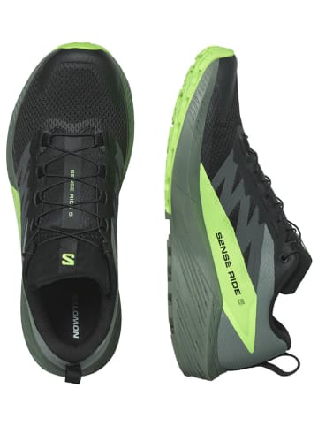 SALOMON Buty turystyczne "Sense Ride 5" w kolorze antracytowo-zielonym