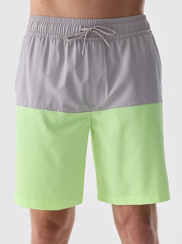 4F Badeshorts in Grau/ Grün