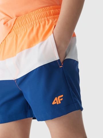 4F Zwemshort oranje/wit/donkerblauw