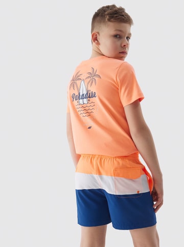 4F Zwemshort oranje/wit/donkerblauw