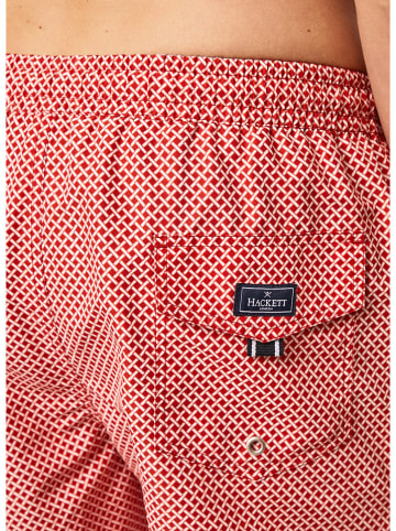 Hackett London Badeshorts in Rot/ Weiß