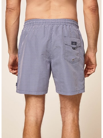 Hackett London Badeshorts in Dunkelblau/ Weiß