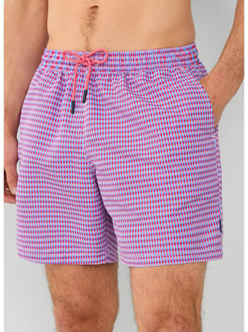 Hackett London Badeshorts in Pink/ Hellblau