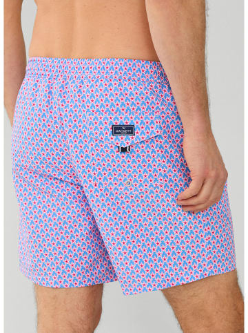 Hackett London Badeshorts in Hellblau/ Rosa