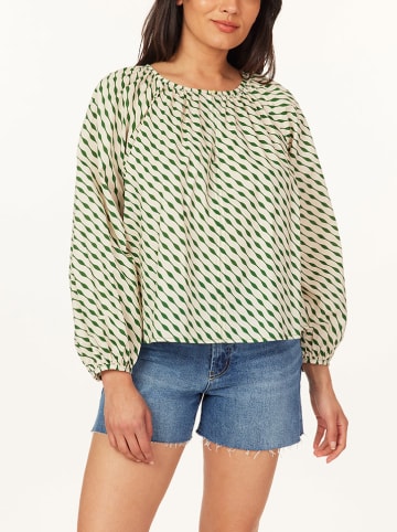 Scotch & Soda Bluse in Beige/ Grün