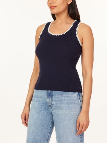 Scotch & Soda Top in Dunkelblau/ Weiß