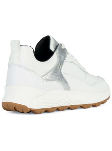 Geox Leder-Sneakers "Spherica 4X4 B Abx" in Weiß/ Silber
